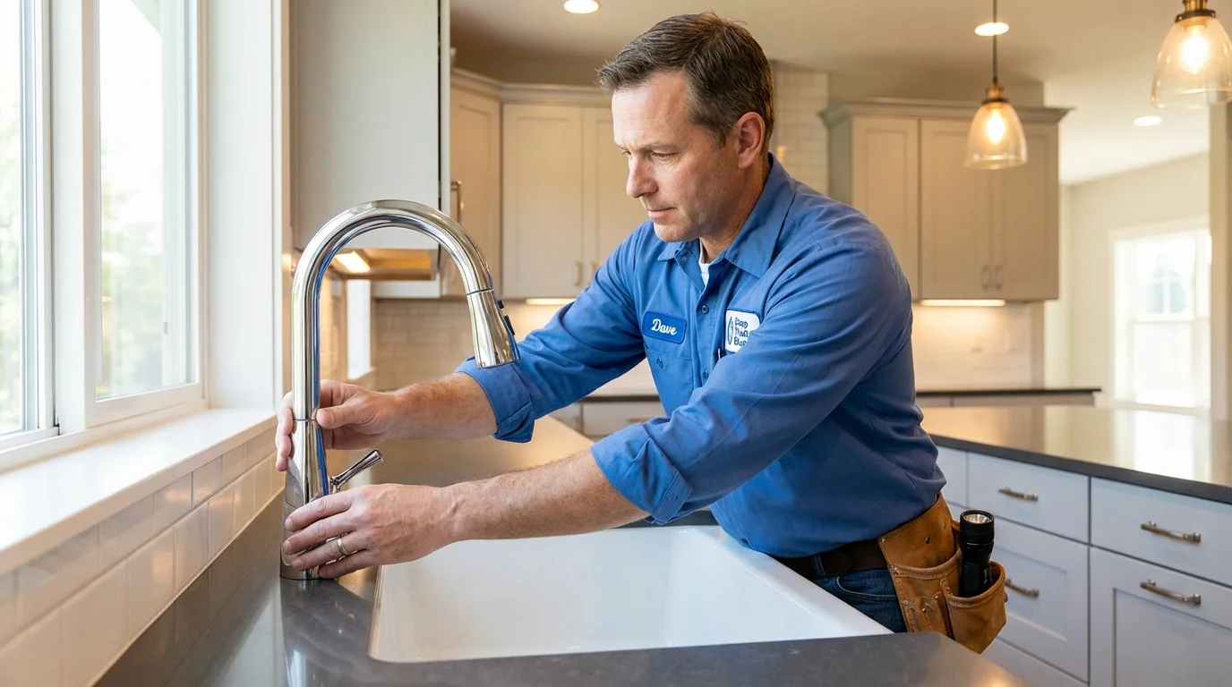 Kitchen faucet installation by Johns Plumbing LLC in Ruleville