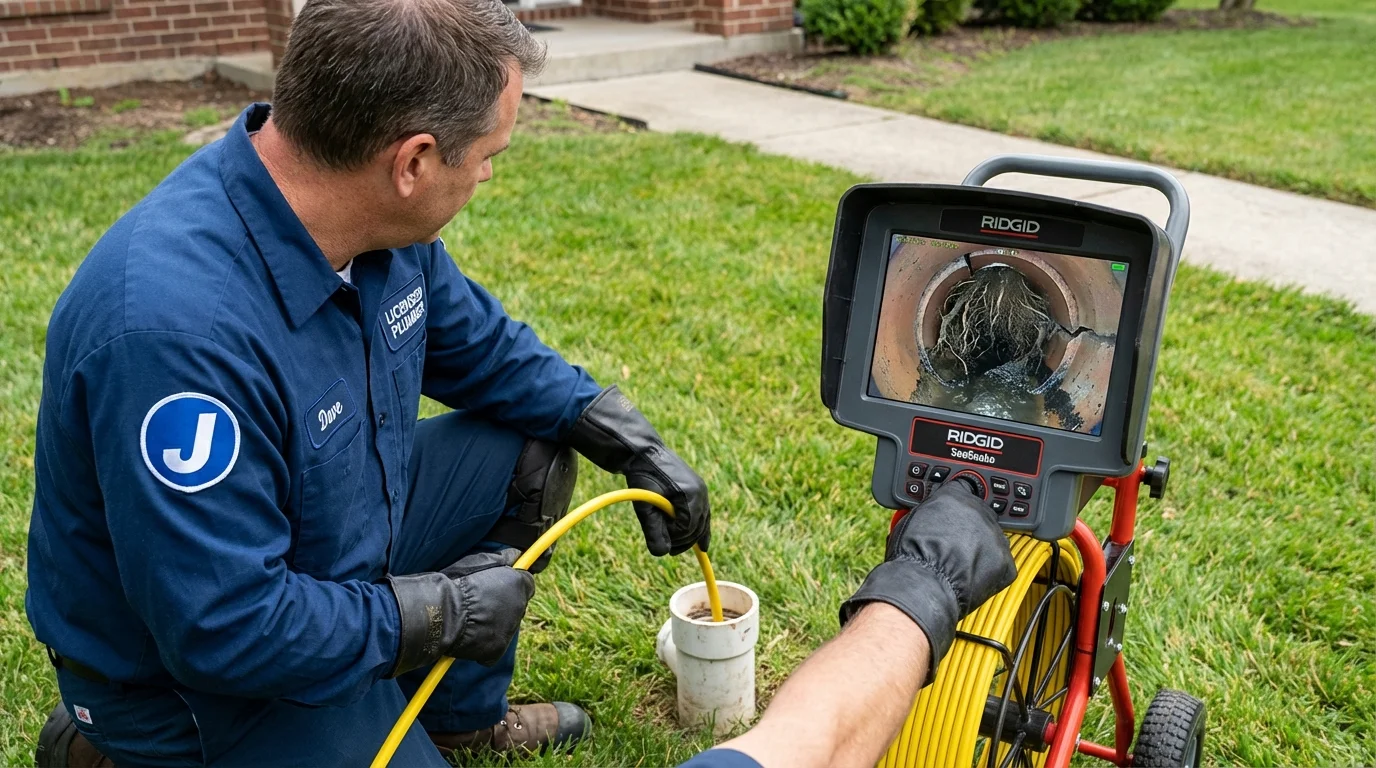 Sewer camera inspection being performed by Johns Plumbing LLC in Ruleville